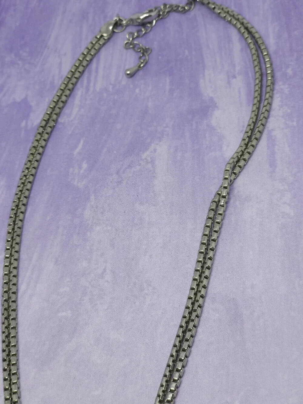 Premier Designs Double Strand Necklace With Enhanced Polished Black Bead Pendant